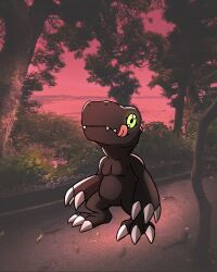 agumon (black) from digimon