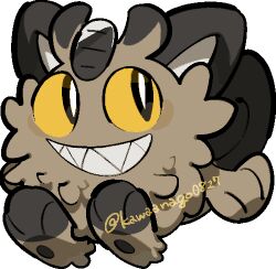 galarian meowth from pokemon by kawaanago