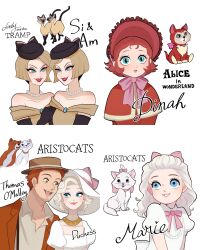 marie (the aristocats) from alice in wonderland (disney) by moko eaka