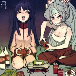fujiwara no mokou from dr pepper by maaru (akira428)