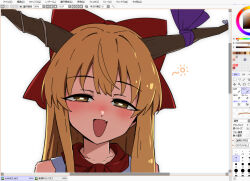 ibuki suika from touhou by necono (nekonosora1207)