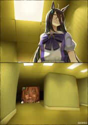 agnes tachyon (umamusume) from backrooms (creepypasta)