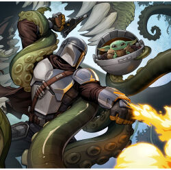 grogu from star wars by patrick brown