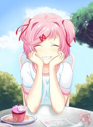 monika (doki doki literature club) from doki doki literature club