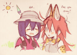 kaban (kemono friends) from flip flappers by ange (angeban93)
