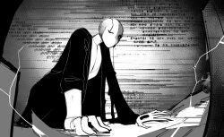 w.d. gaster from undertale by inkfallible