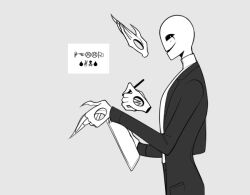 w.d. gaster from undertale by inkfallible