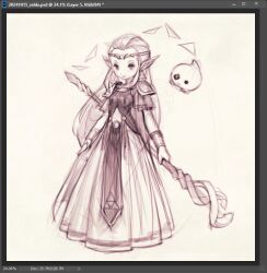 princess zelda from the legend of zelda by biahnyang