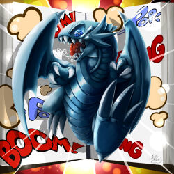 blue-eyes white dragon fan art