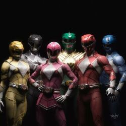 black ranger from mighty morphin power rangers by tokujay
