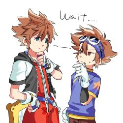 sora (kingdom hearts) from digimon by yomyompi