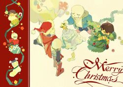 frisk (undertale) from christmas by leseduo