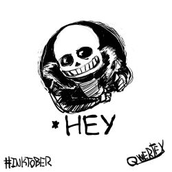 sans (undertale) from inktober by qwertfx