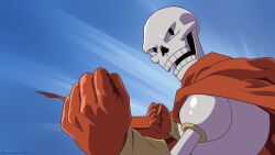 papyrus (undertale) from one-punch man by moofinseeker