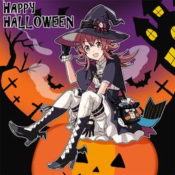 komiya kaho from halloween by lielos