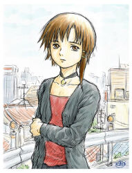 iwakura lain from serial experiments lain by kobaneko