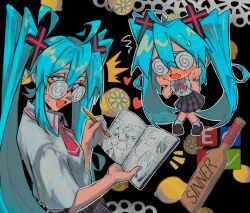 hatsune miku from vocaloid by sainttufa