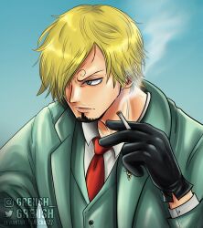 sanji (one piece) from one piece by greciiagzz