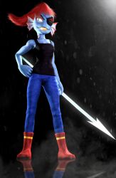 undyne from undertale by witchygmod