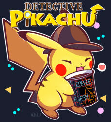 detective pikachu (character) from detective pikachu (series) by woofzilla