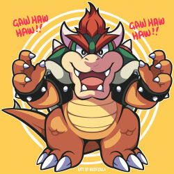 bowser from super mario bros. by woofzilla