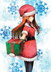 makise kurisu from christmas by huke