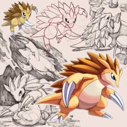 sandshrew from pokemon by shoupitsuki