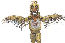 withered chica from five nights at freddy's by mossacannibalis