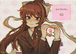monika (doki doki literature club) from doki doki literature club