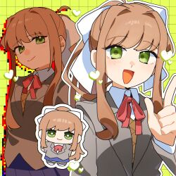 monika (doki doki literature club) from doki doki literature club