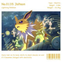jolteon from pokemon by wataame4907