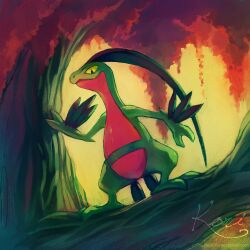 grovyle from pokemon by koriarredondo