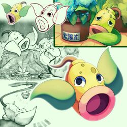 bellsprout from pokemon by shoupitsuki