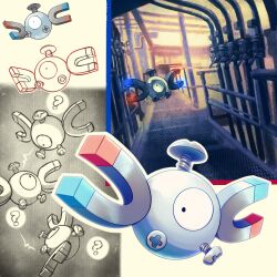 magnemite from pokemon by shoupitsuki