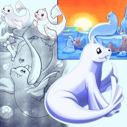 dewgong from pokemon by shoupitsuki