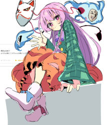 hata no kokoro from touhou by mifutatsu
