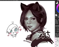 ada wong from resident evil by zombiyh