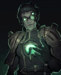 viktor (league of legends) from arcane: league of legends by zombiyh