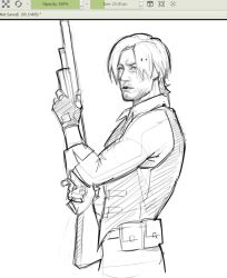 leon s. kennedy from resident evil by zombiyh