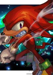 knuckles the echidna from sonic (series) by yora