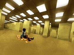frisk (undertale) from backrooms (creepypasta)