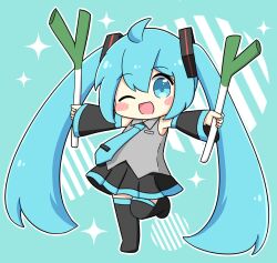 hatsune miku from vocaloid by nukotun