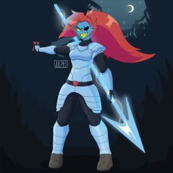 undyne from undertale by juaqono vulpes