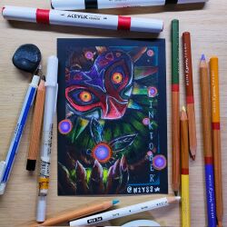 skull kid from inktober