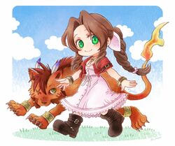 aerith gainsborough from final fantasy by hachidori