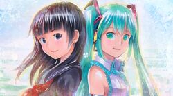 hatsune miku from envy cat walk (vocaloid) by mayo riyo