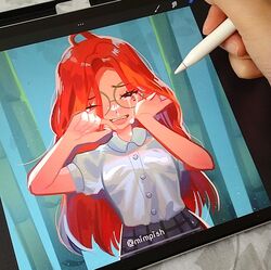 turning red fan art