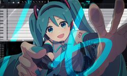 hatsune miku from vocaloid