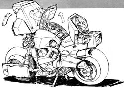 mospeada (mecha) from out (magazine) by aramaki shinji