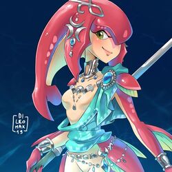 mipha from the legend of zelda by dileomax
